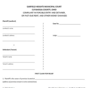 Eviction Complaint